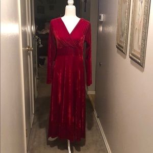 Red Velvet Dress - Size Medium